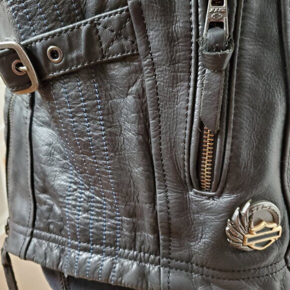 Harley Davidson Womens 115th Anniversary Limited Edition Leather Vest - Picture 8 of 8
